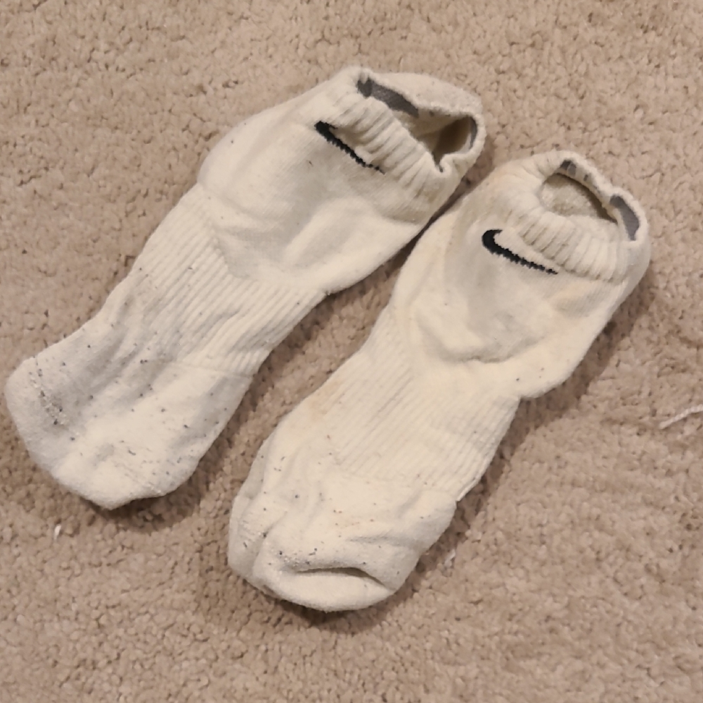 Nike White Athletic Crew Socks